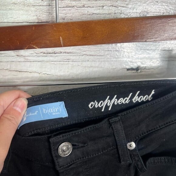 7 For All Mankind B(air) High Rise Cropped Boot Cut Jeans black size 29 - Picture 4 of 8